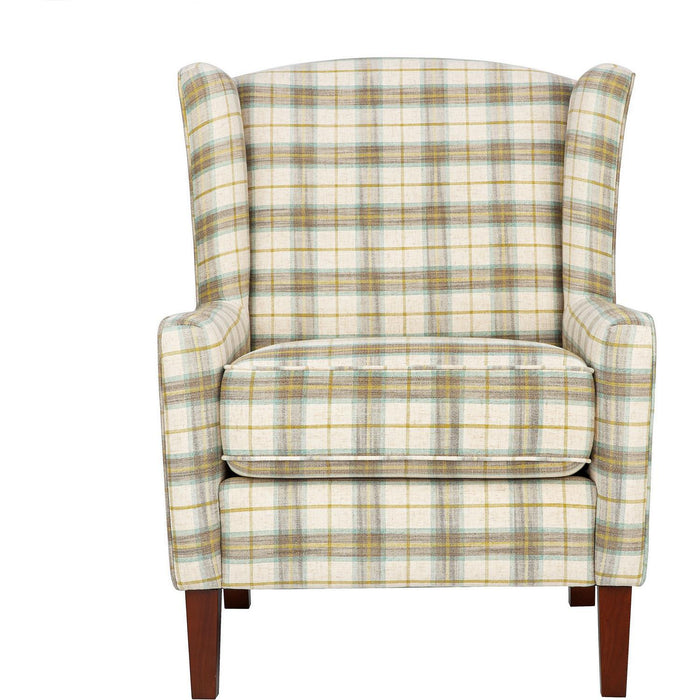 Taylor Wingback Accent Chair (Multicolor Plaid)