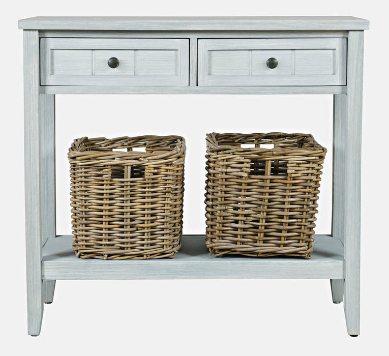 GC 2 Dwr w/Rattan Baskets (Distressed Blue)
