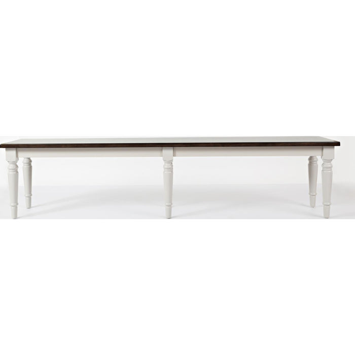 Orchard Park 76" Dining Bench (Dark Wood & Light Grey)