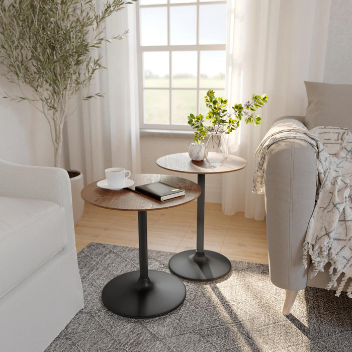 Remy Pedestal Accent End Table (Set of 2)
