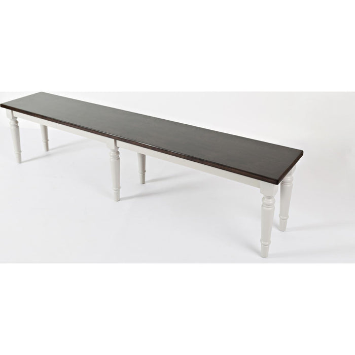 Orchard Park 76" Dining Bench (Dark Wood & Light Grey)