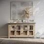 Rustic Shore 4 Door Low Accent Cabinet