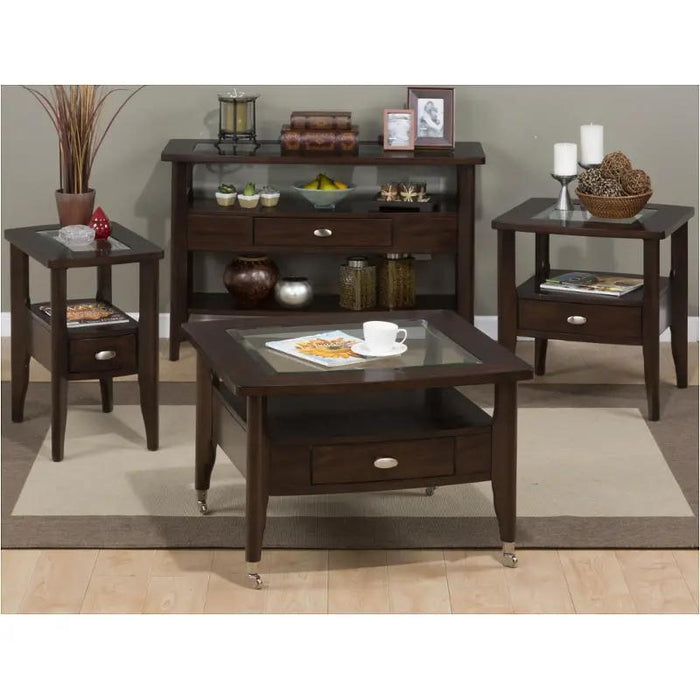 Montego Merlot Square Cocktail Table