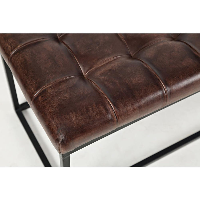 Leather Ottoman Bench 55" (Dark Sienna)