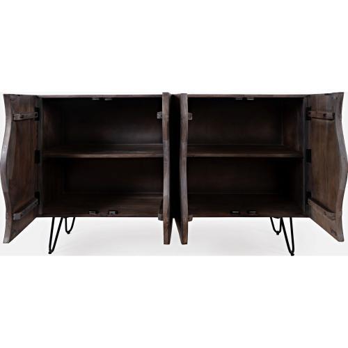 Nature's Edge 54" Server Buffet – Solid Acacia with Hairpin Legs