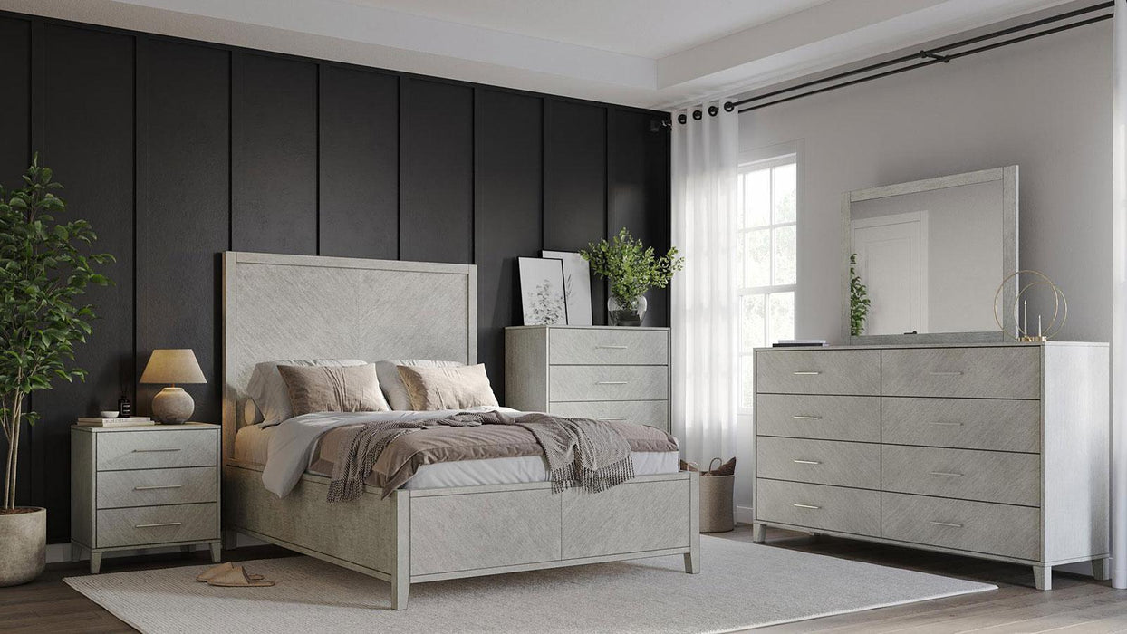 Eloquence Queen Platform Bed (Grey)