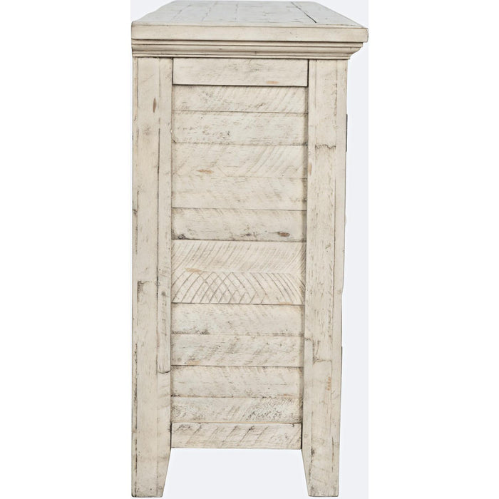 Rustic Shores 54" Credenza Cabinet (Distressed Off White)