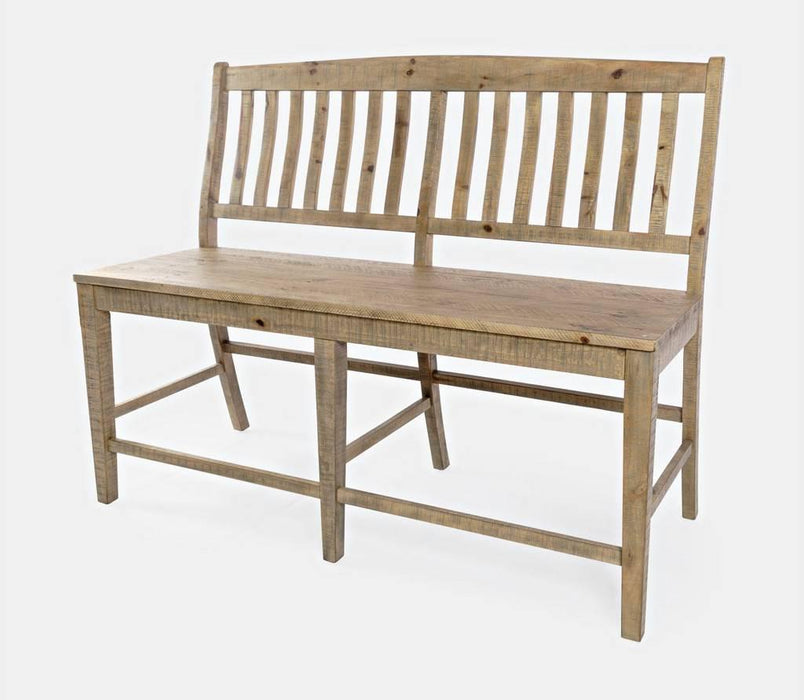 Carlyle Crossing Slatback Counter Height Bench