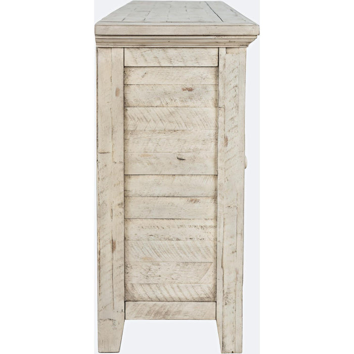 Rustic Shores 70" Sideboard Cabinet (Distressed Off White)