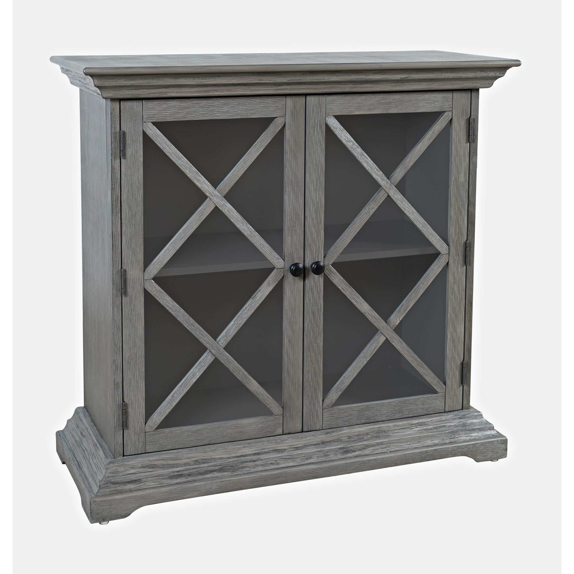 Grey accent online cabinet