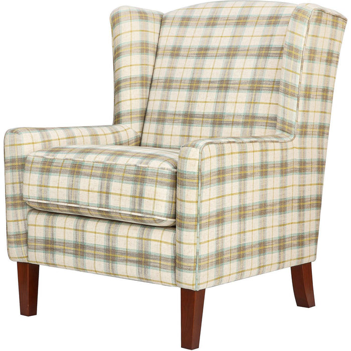 Taylor Wingback Accent Chair (Multicolor Plaid)