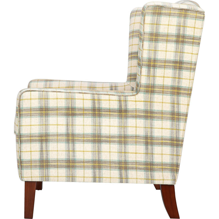 Taylor Wingback Accent Chair (Multicolor Plaid)