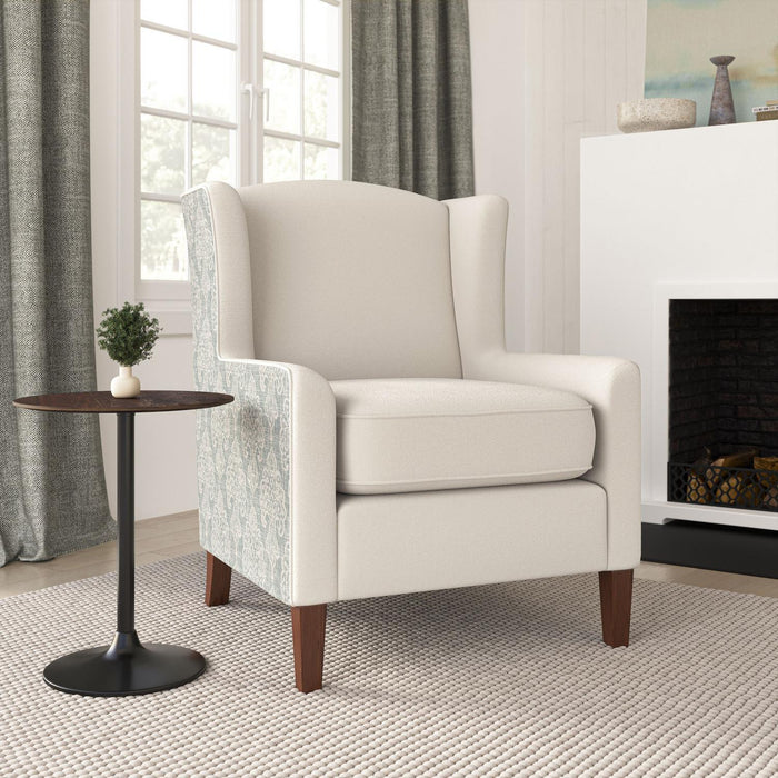 Turner Wingback Accent Chair (Paisley Fabric)