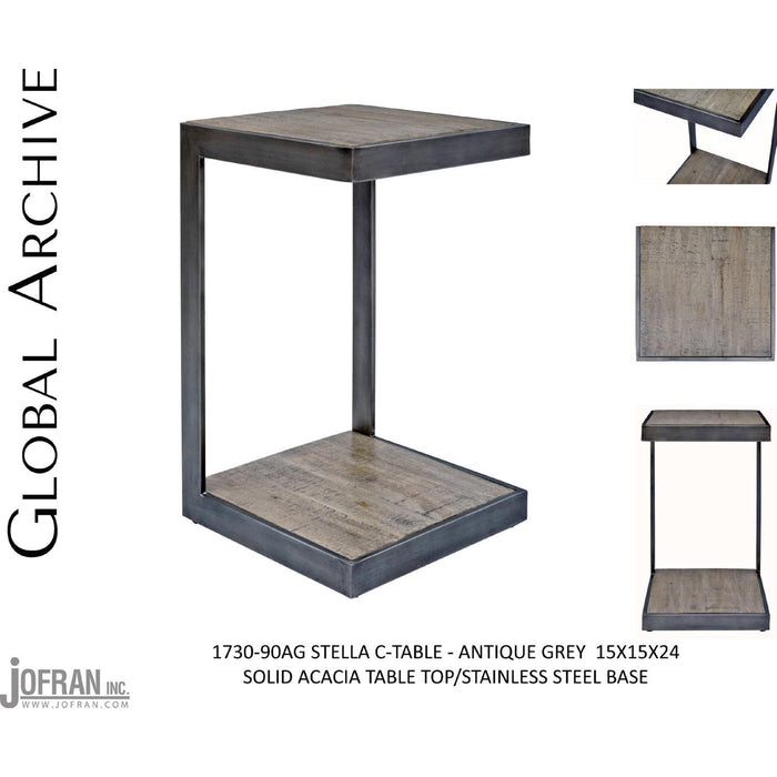 Global Archive C End Table (Antique Grey)