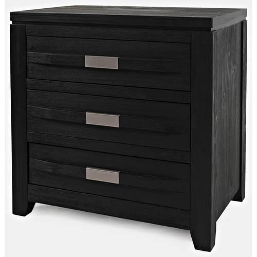 Altamonte Black 3-Drawer Power Nightstand