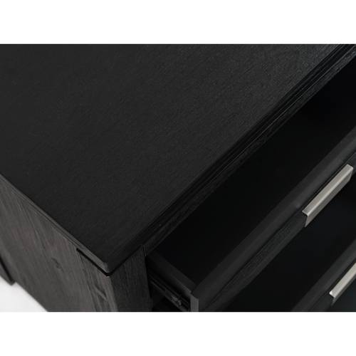 Altamonte Black 3-Drawer Power Nightstand