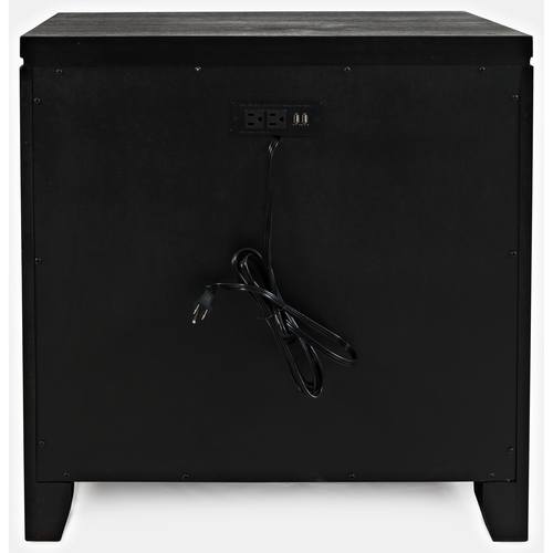 Altamonte Black 3-Drawer Power Nightstand