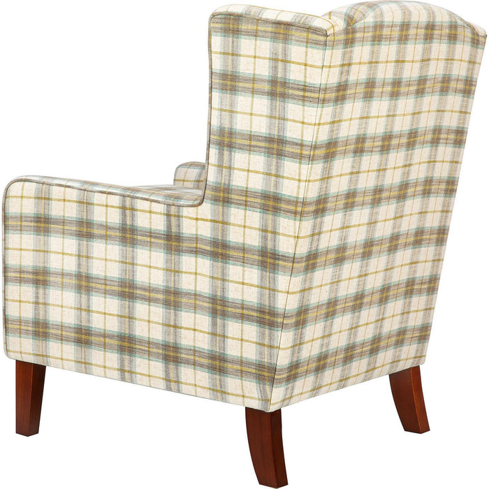 Taylor Wingback Accent Chair (Multicolor Plaid)