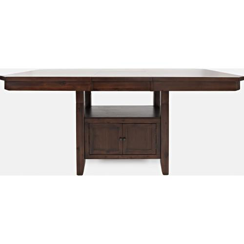 Manchester Adjustable Height Dining Table with Pedestal Base (Grey)