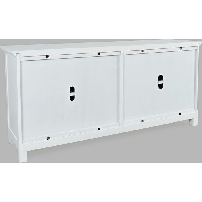 Isabella 69" Sideboard Cabinet (White Finish Wood & Mirror)