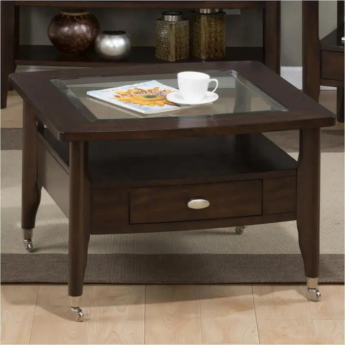 Montego Merlot Square Cocktail Table