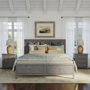 Maxton Cal King Storage Bed (Stone)