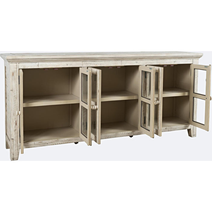 Rustic Shores 70" Sideboard Cabinet (Distressed Off White)