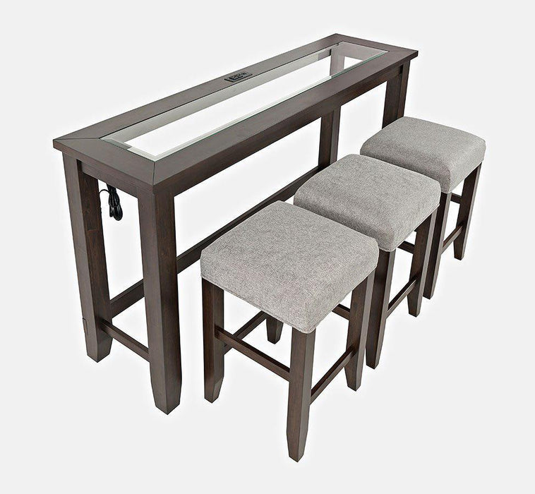 Urban Icon 4 Piece Counter Dining Table Set (Merlot)