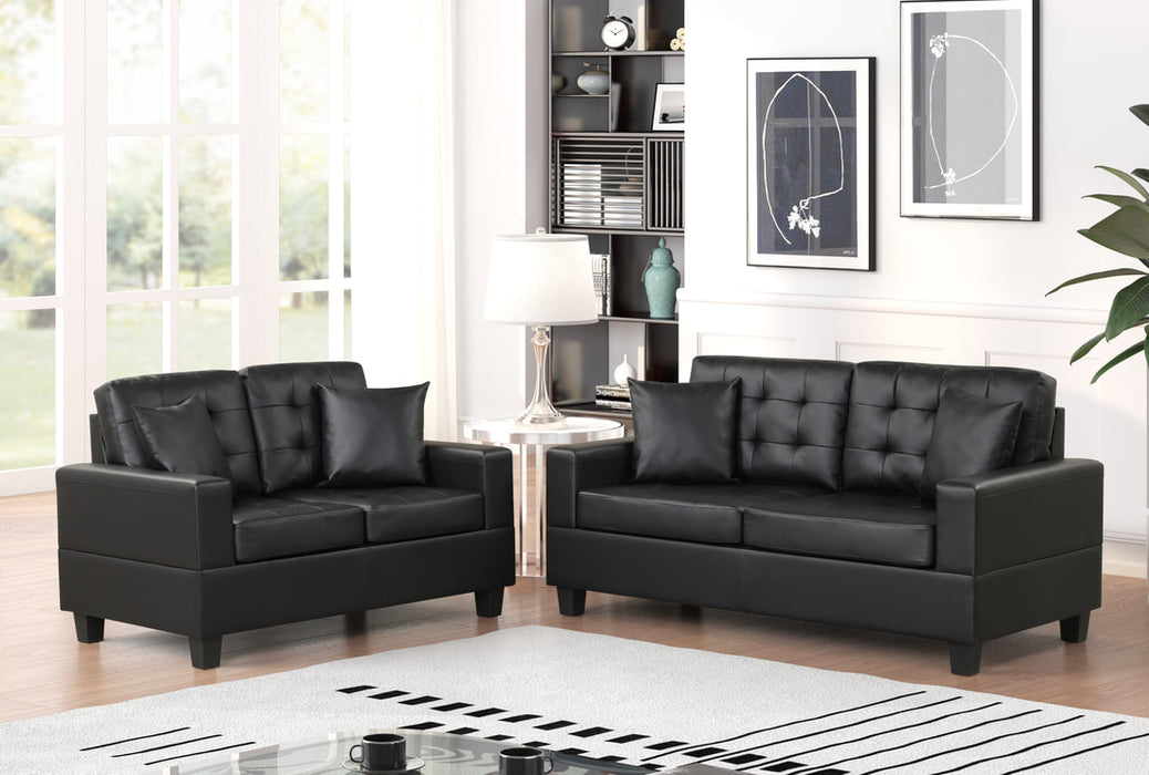 Sofa & Loveseat Set (Black)